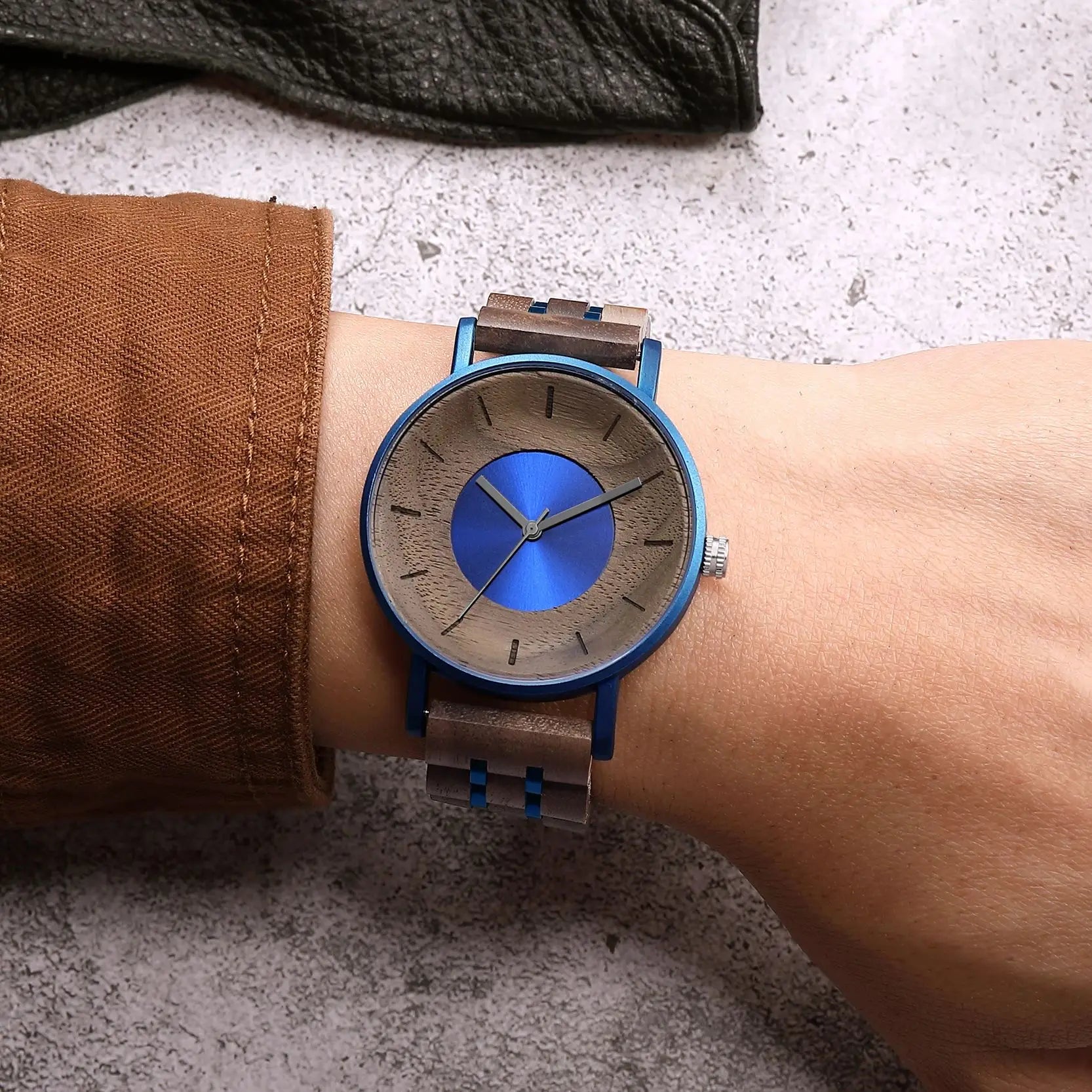 2025 new personalized creative wooden watch men quartz watches relojes para hombres relogio masculino - grey