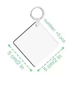 Free shipping 40pcs/lot wholesale custom wood mdf keychain sublimation blanks for gifts - square - key chain