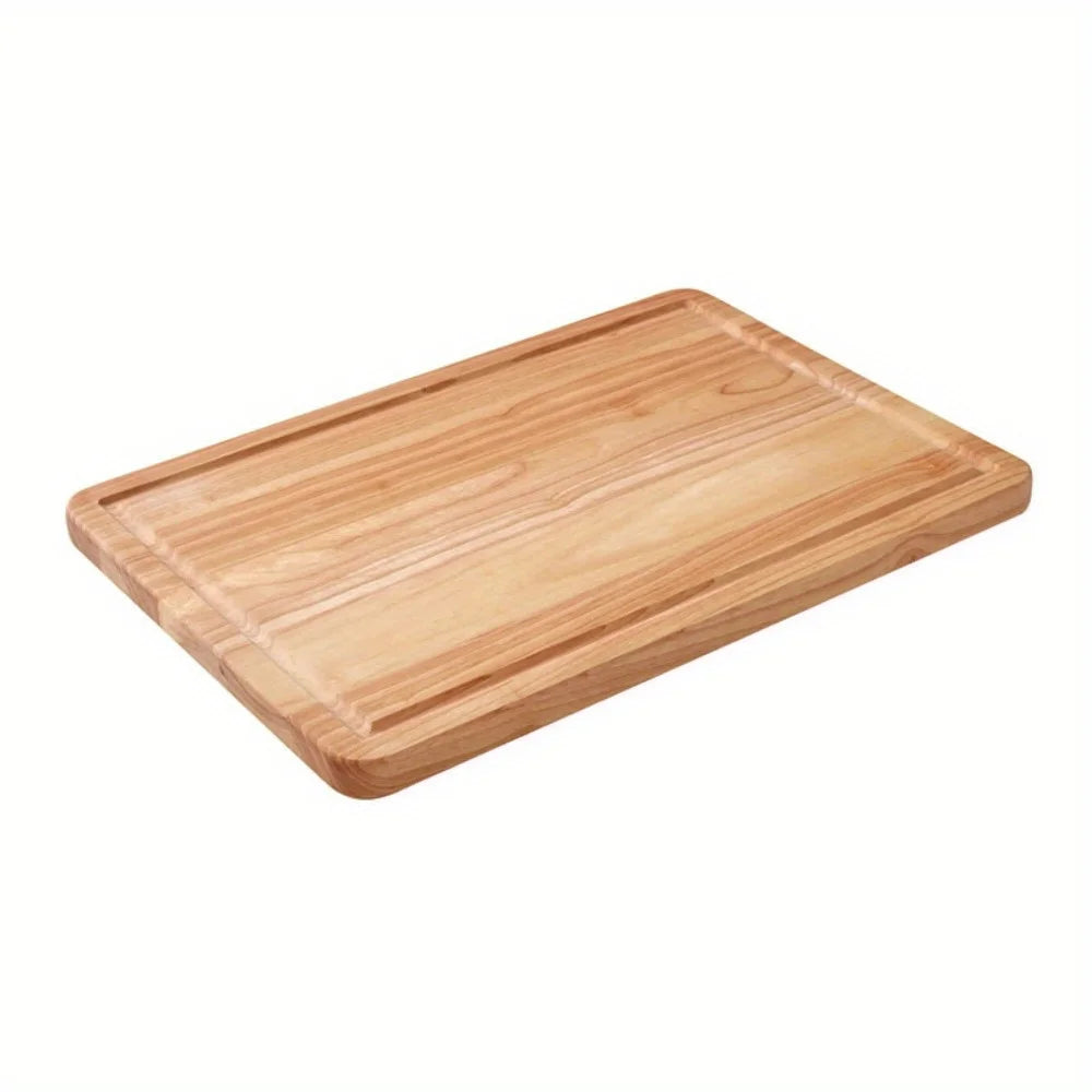 14’’ x 20’’ wood cutting board - perimeter trench spacious 14’’x20’’ surface durable contains juices for mess-free prep