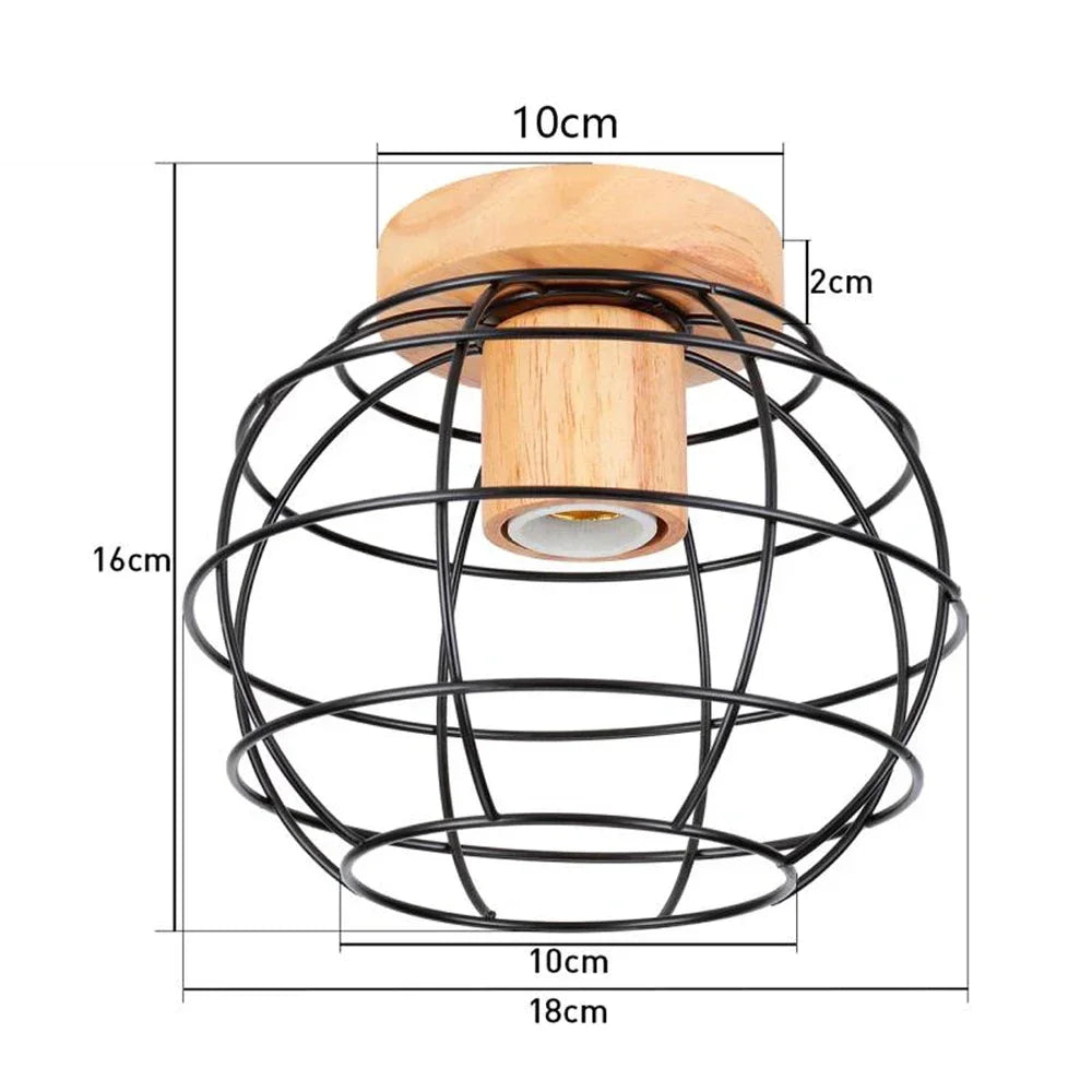 Led lights for room lamps living wood art light modern simple retro ceiling entrance lighting - k paragraph / no bulb