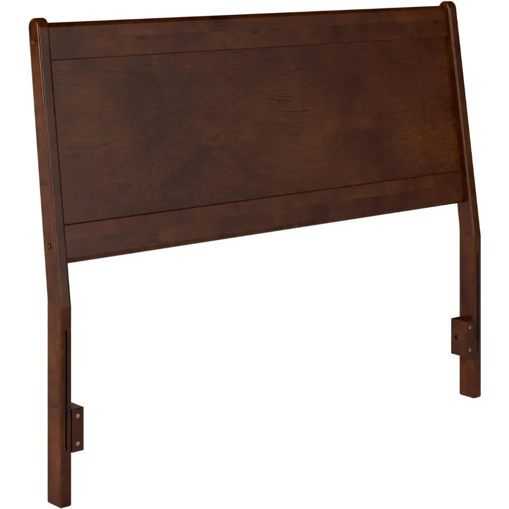 Casanova full solid wood panel headboard walnut