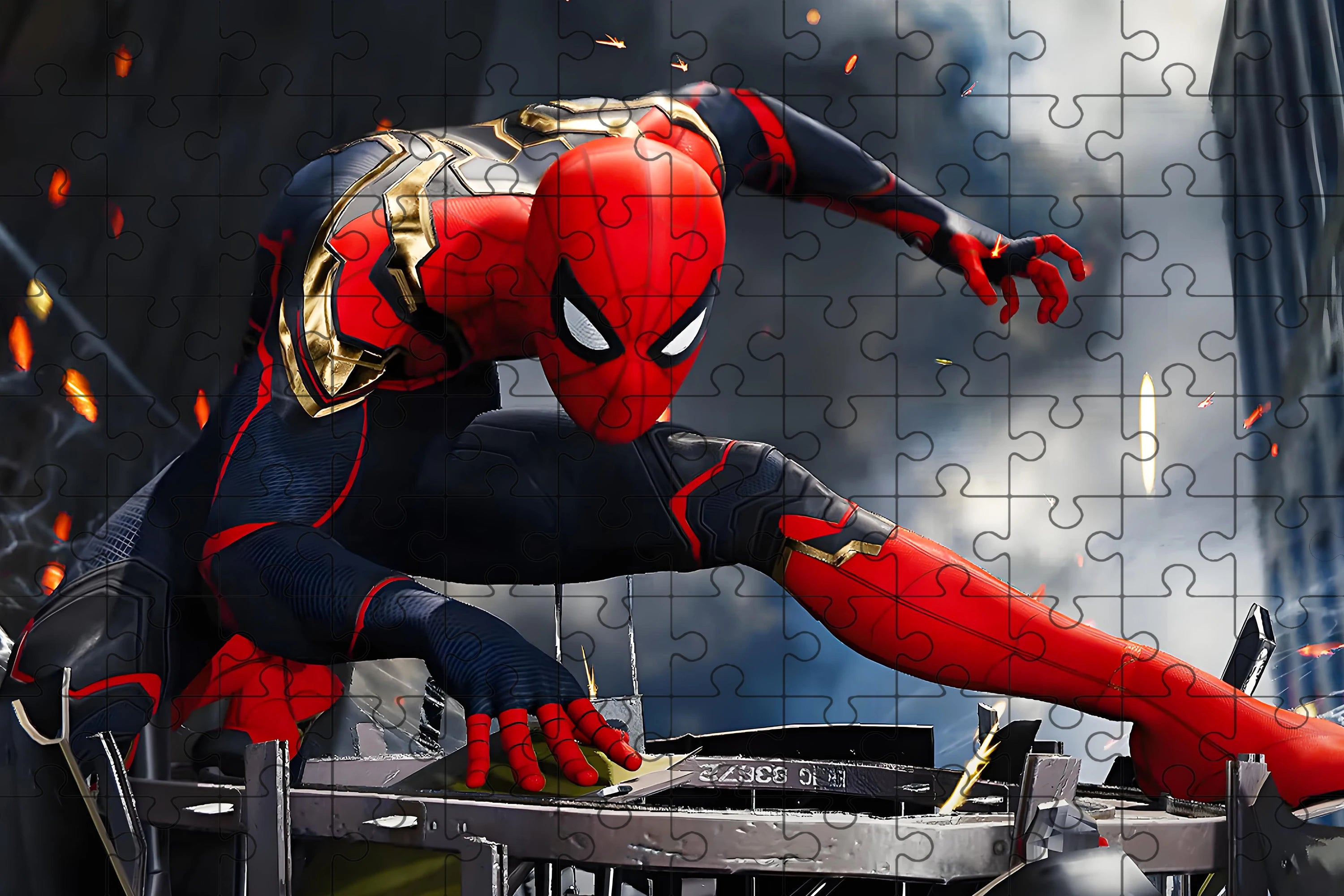 108/200/300/500/1000pcs spider man puzzles gifts wooden high-quality floor puzzle - 108pieces-c