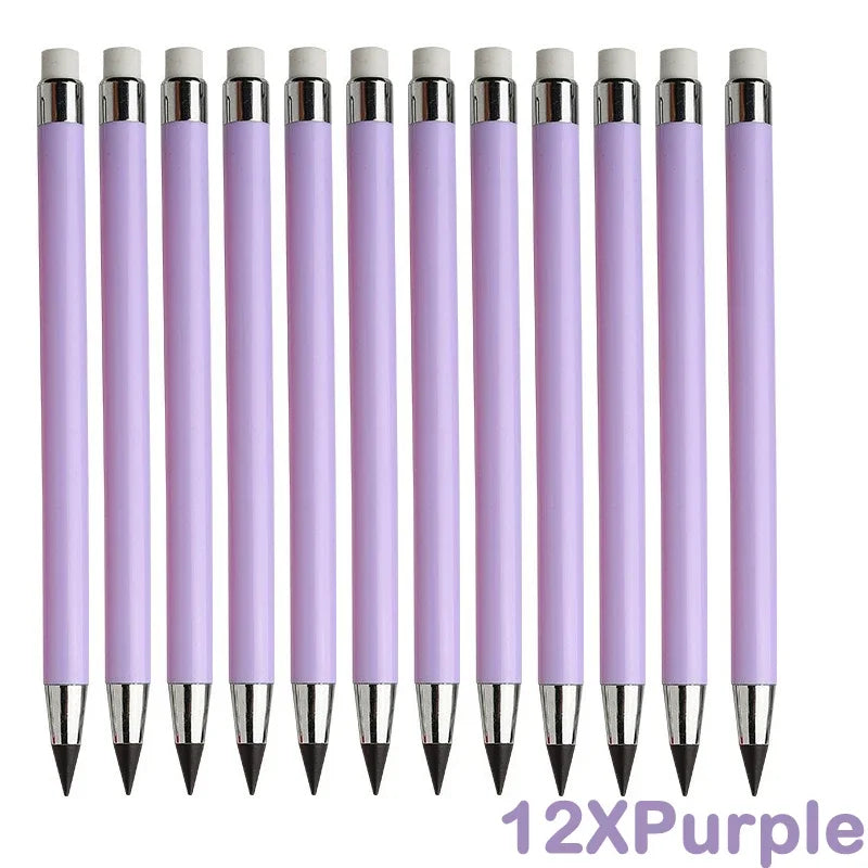 12 colors unlimited writing color pencil no ink novelty eternal pencils pen art painting school office supplies