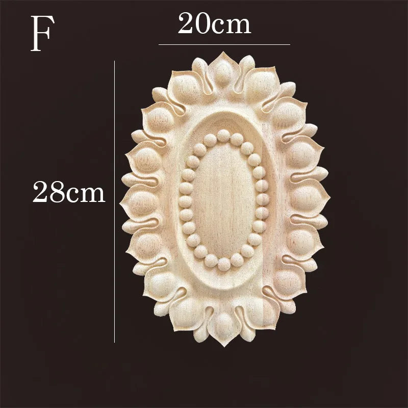 Vintage style rubber wood applique for living room cabinet easy-install onlays diy renovation upgrade furniture