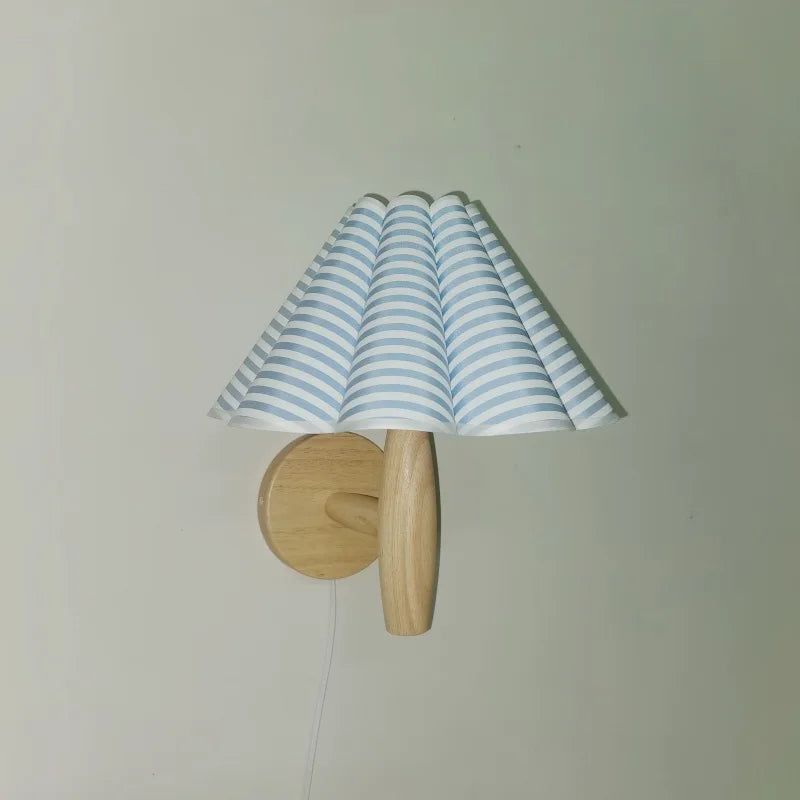 Log color wood wall lamp petal entrance corridor balcony aisle atmosphere night light bedroom bedside decorative