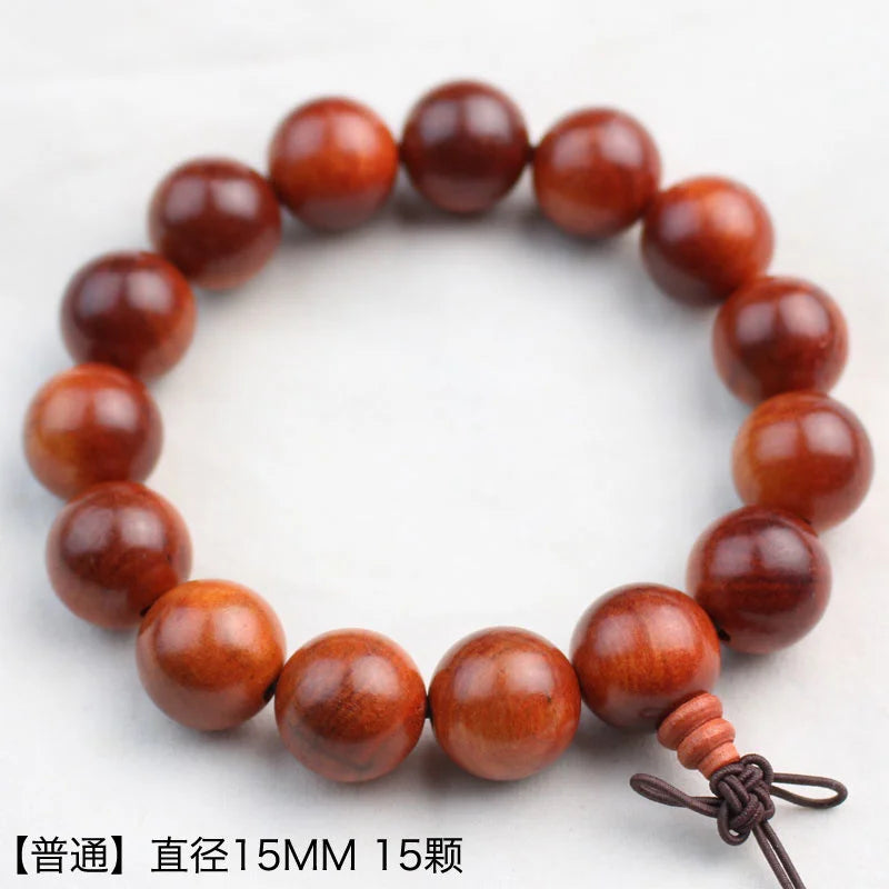 Indonesian blood dragon wood bracelet 2.0 log ice translucent 108 buddha beads couple jewelry gift amulet - 15p15mm