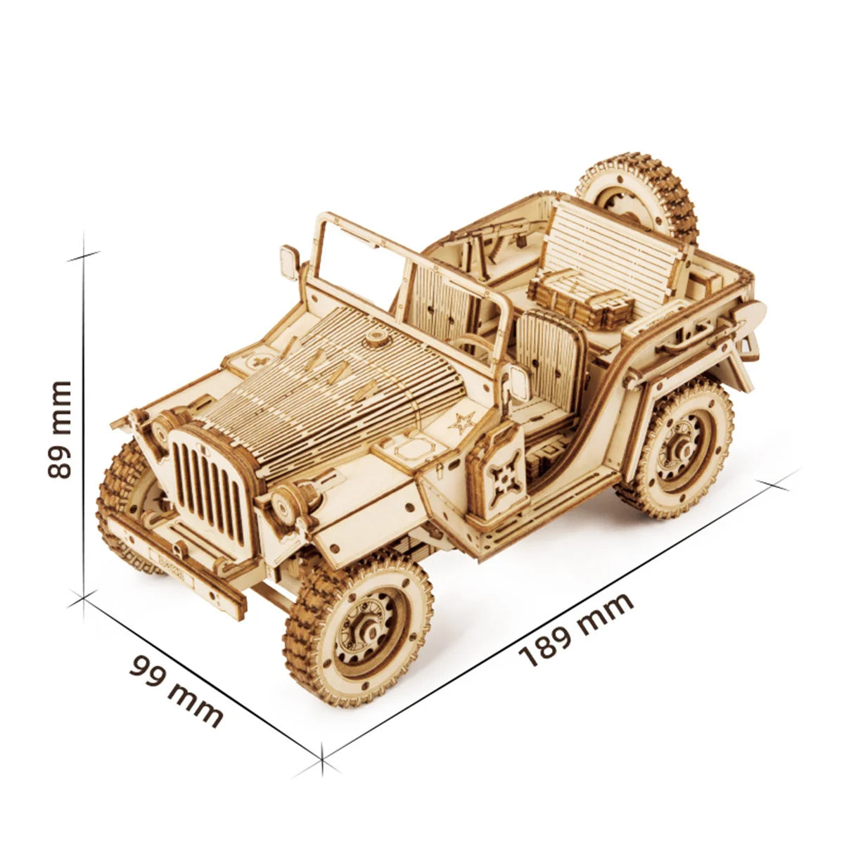 Robotime rokr classic car 3d wooden puzzle train army jeep heavy truck vintage 1:15 scale model building kits for kids