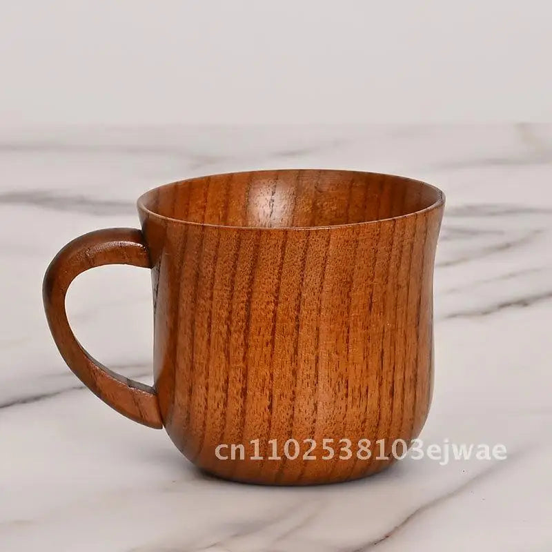 Factory in stock creative large cup round solid wood tea universal insulation wooden price discount