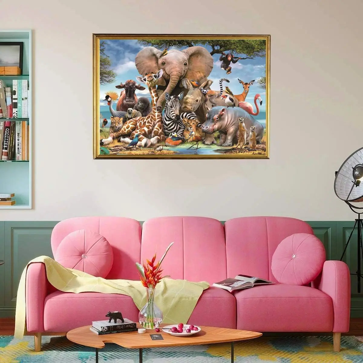 Animal kingdom wooden puzzle 1000/500/300pcs jigsaw for gameroom bedroom livingroom birthday party gift challenging