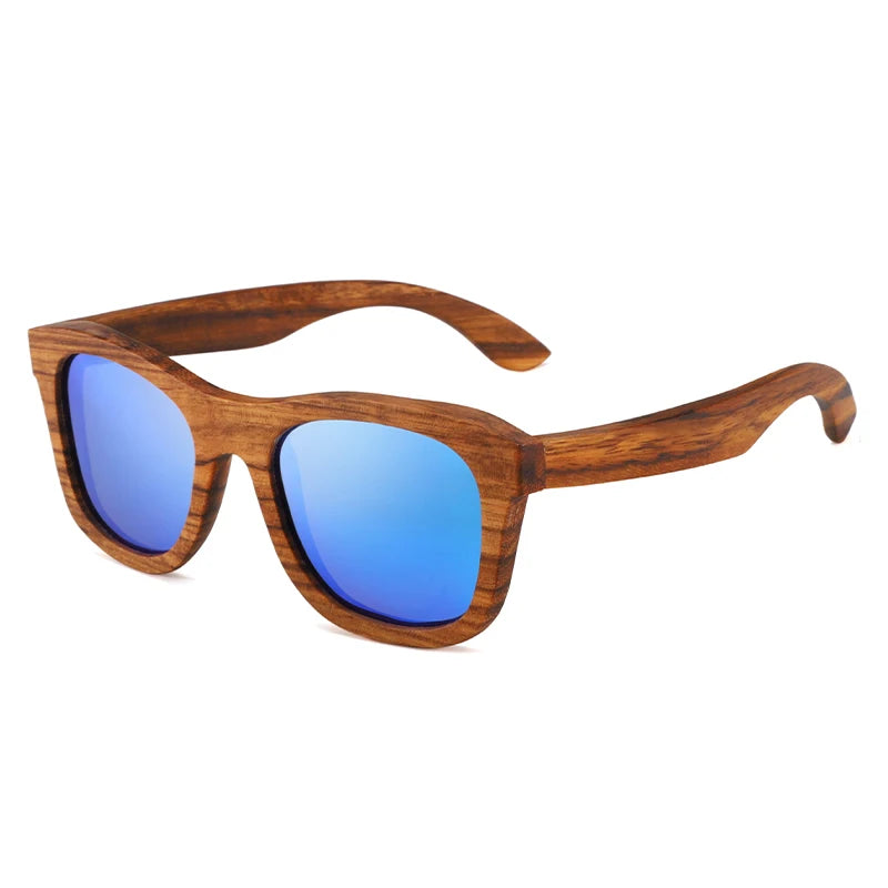 Retro square wooden sunglasses fashion women men luxury brand sun glasses vintage outdoor shade driving man lady uv400