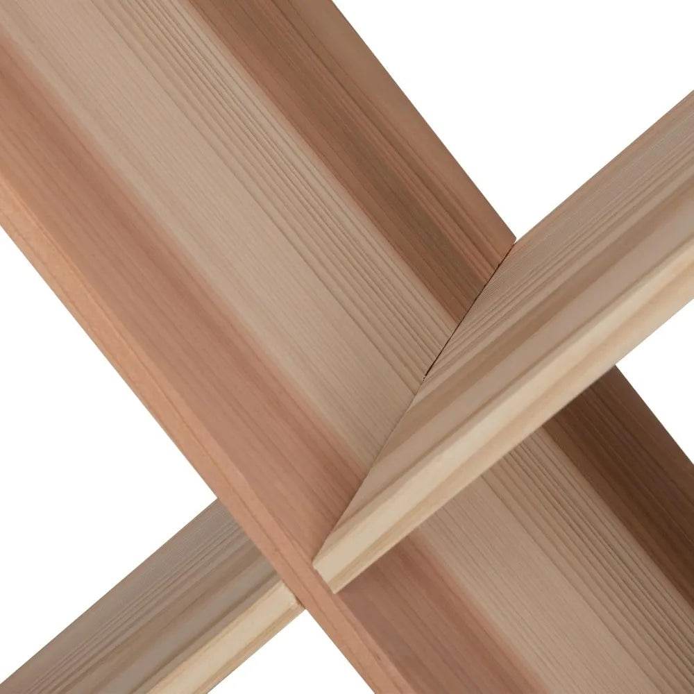 Set of 4 24 bottle wine rack solid wood holder cube bar storage cellar stackable kitchen decor tabletop champagne