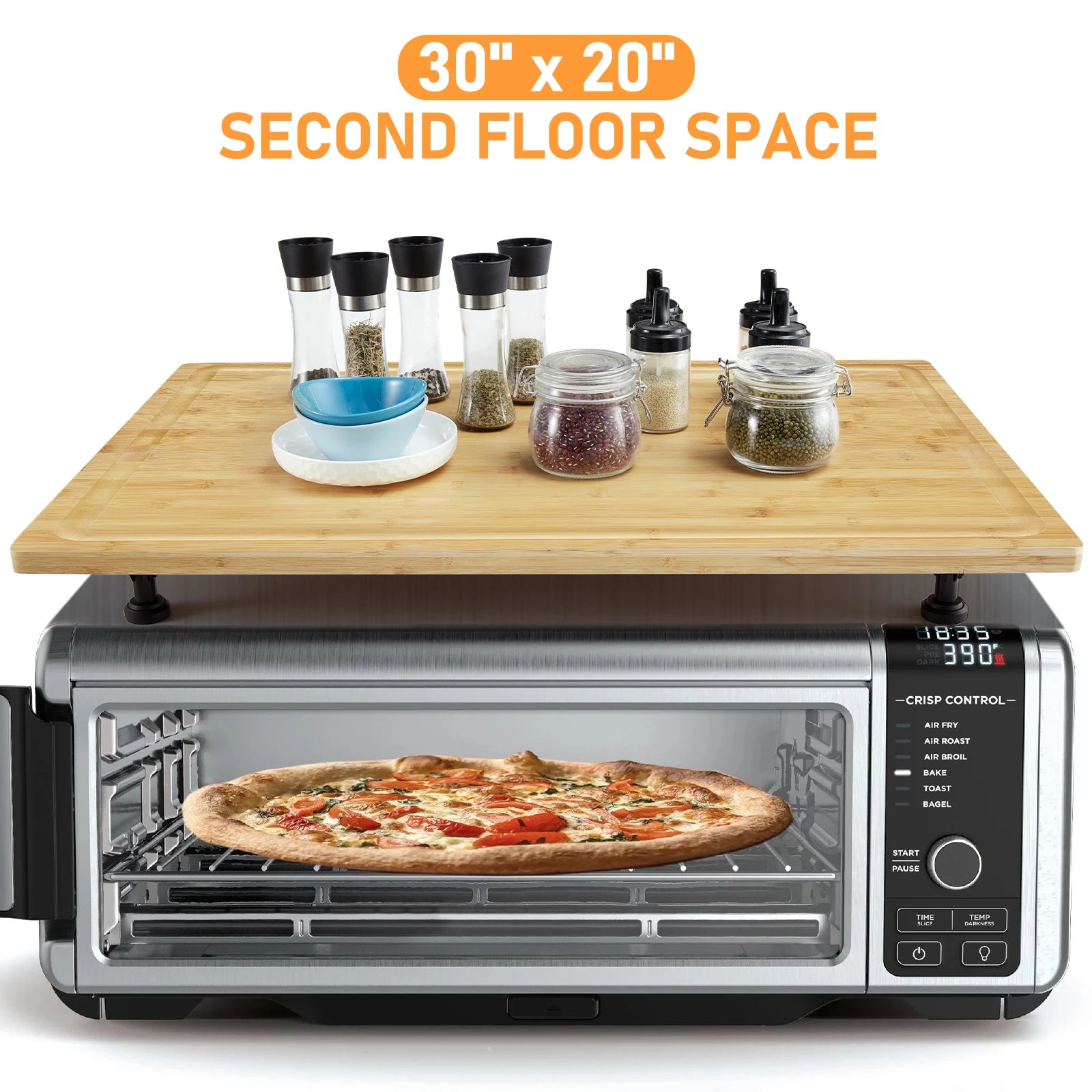 30’’x20’’ noodle board stove cover with removable legs countertop bamboo cutting wood top covers for gas - a / united