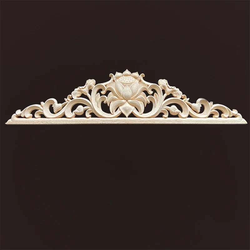 Chinese dragon wood carving onlays and appliques home decorations accessories antique moulding decals for furniture