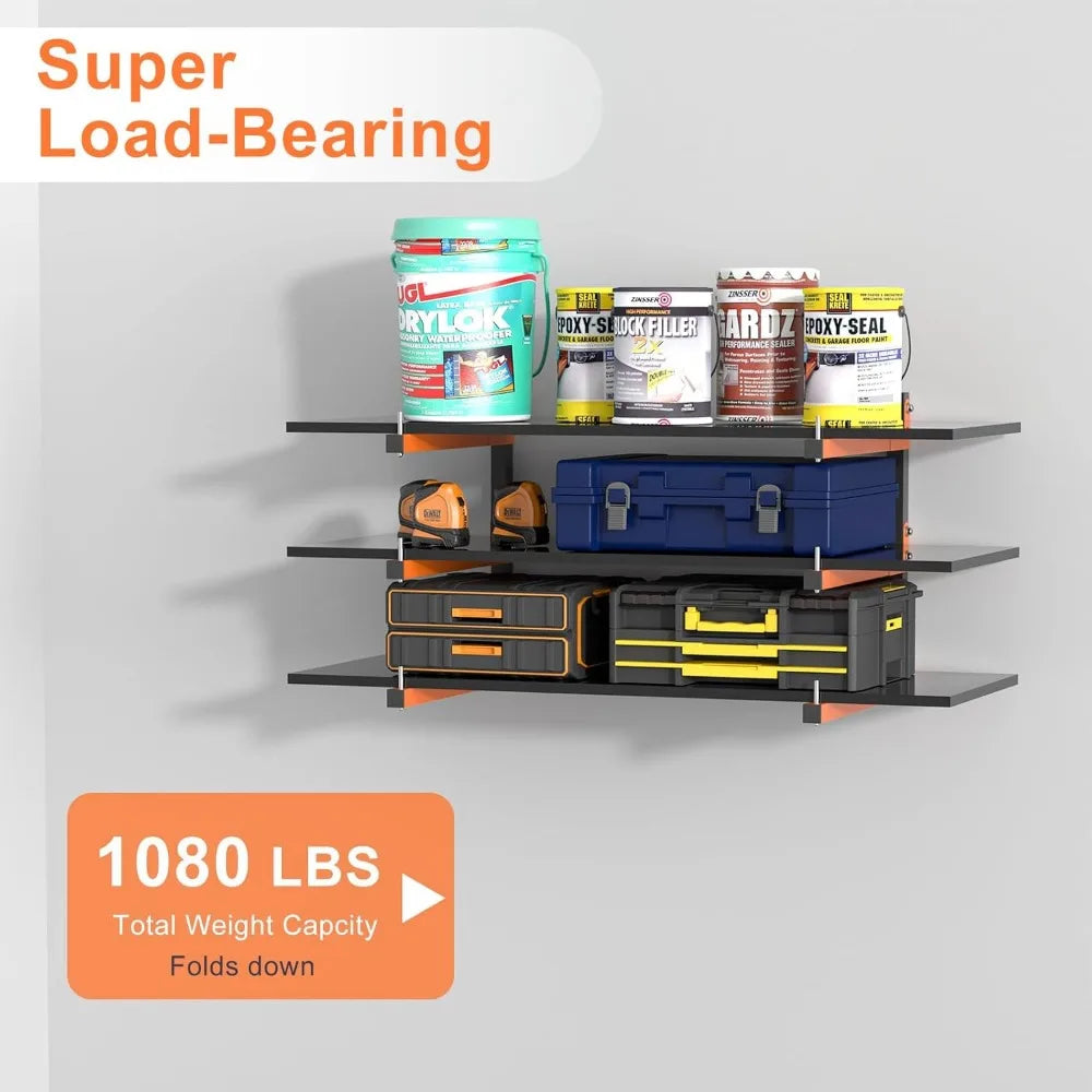 Lumber rack wall mount storage heavy duty wood racks with 9-level system 1080 lb substantial garage - united states