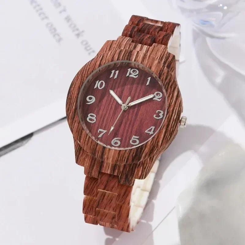 Luxury watches women wood grain simple quartz wristwatch ladies simplicity retro men design clock relogio mujer