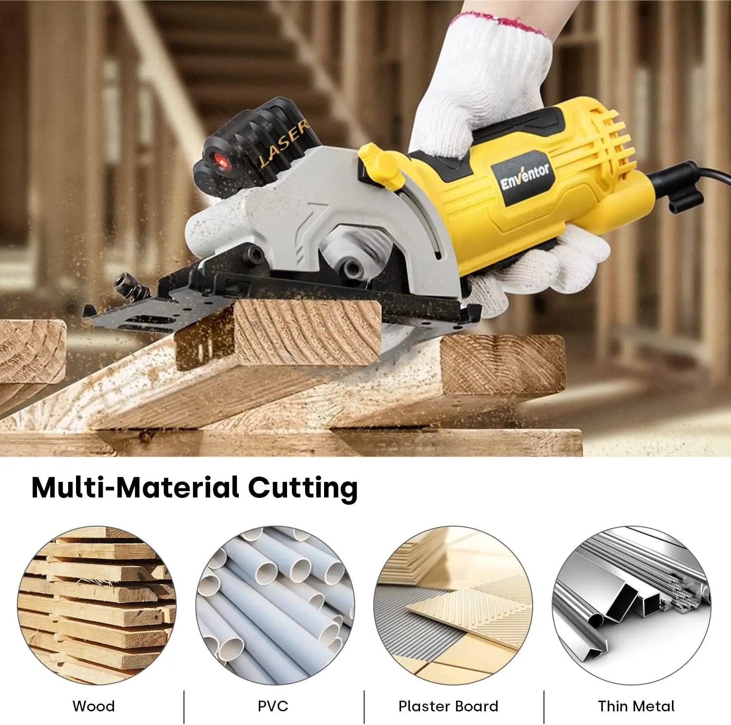 Brushless electric circular saw lithium battery powered handheld miter power tools for dewalt - united states / black