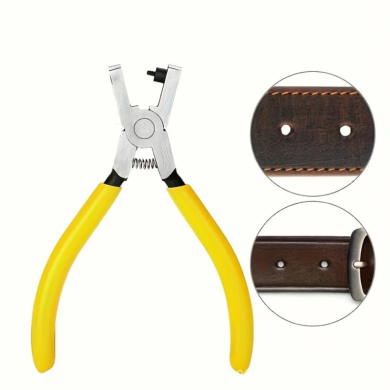 2.0mm universal tungsten steel leather hole punch pliers hand strap tool for watch bands belts dog collars diy crafts