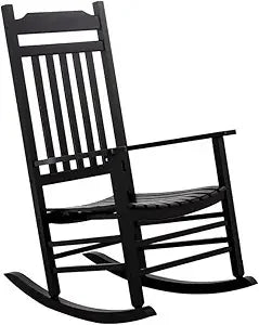 Patio rocking chairs furniture white wooden outdoor rockers set of 2 porch for audlt indoor outside balcony garden