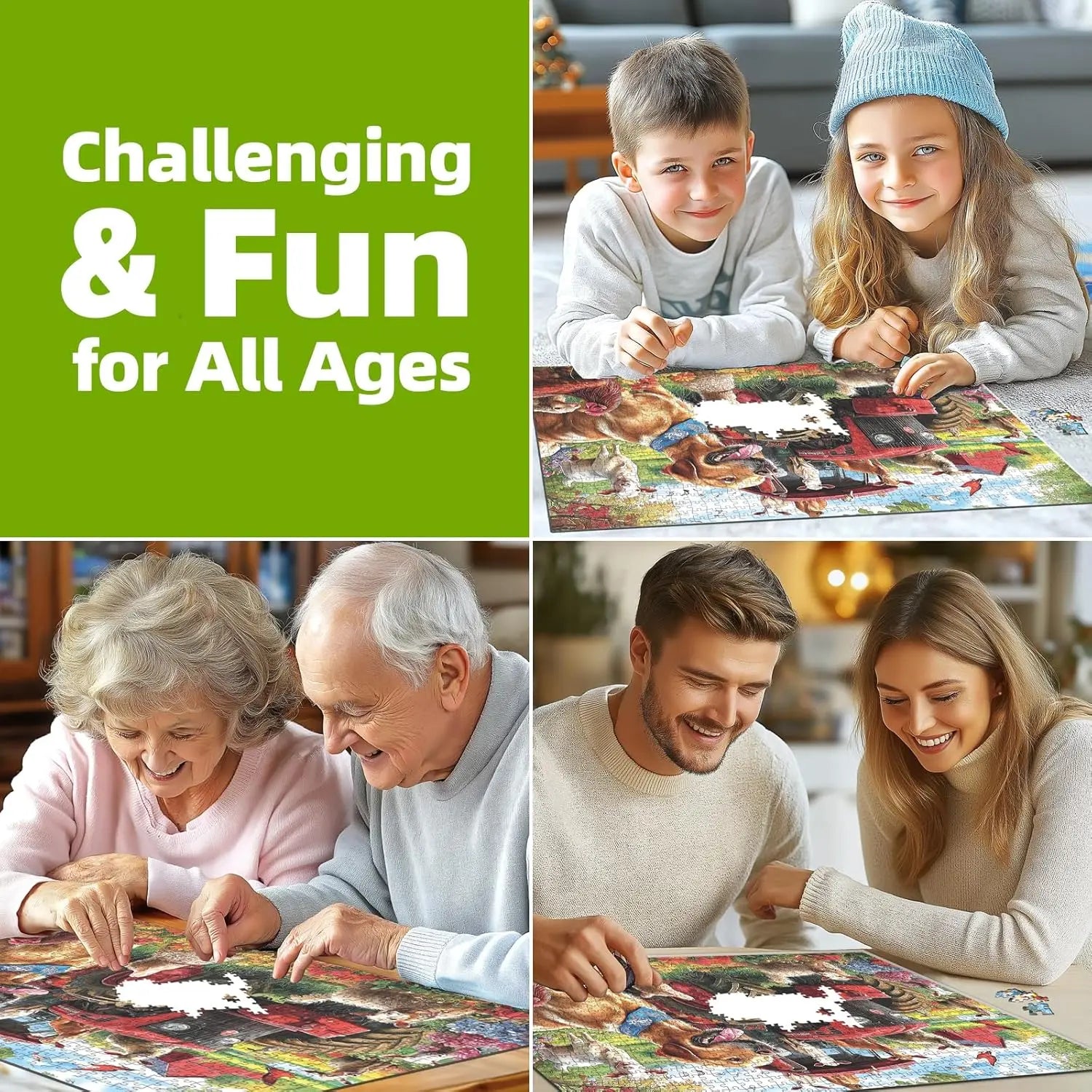 300/500/1000 pcs european style houses wooden jigsaw puzzle fun activity gift for family birthday party bedroom