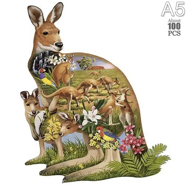 Lovely cat wood jigsaws creative games brain twister holiday gifts wooden animal puzzle kids adults high-quality diy