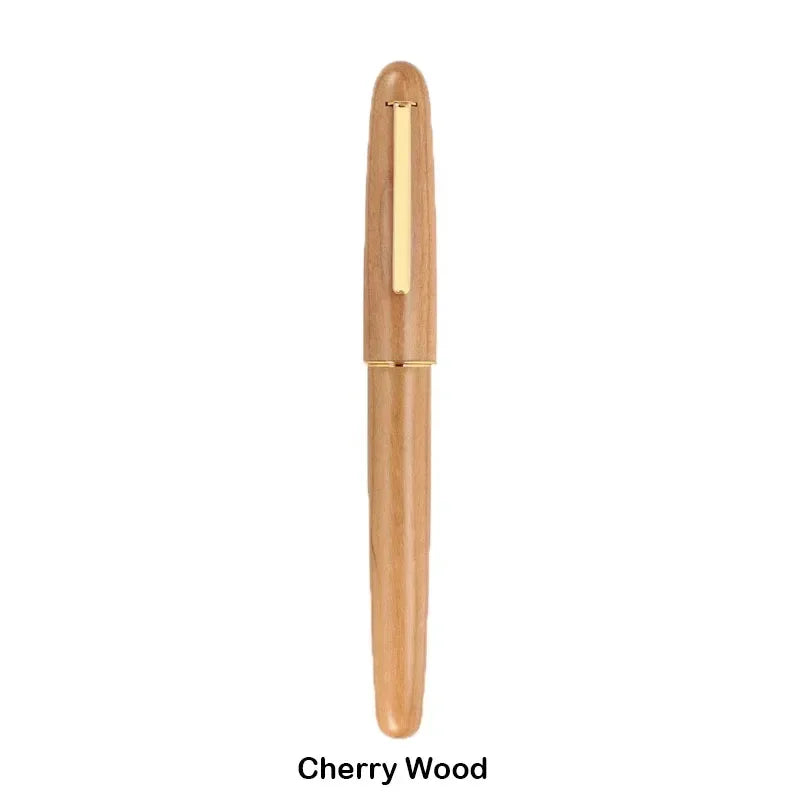 Jinhao 9036 natural wood handmade fountain pen ef/f/m gold clip ink stationery business office gift school supplies pk