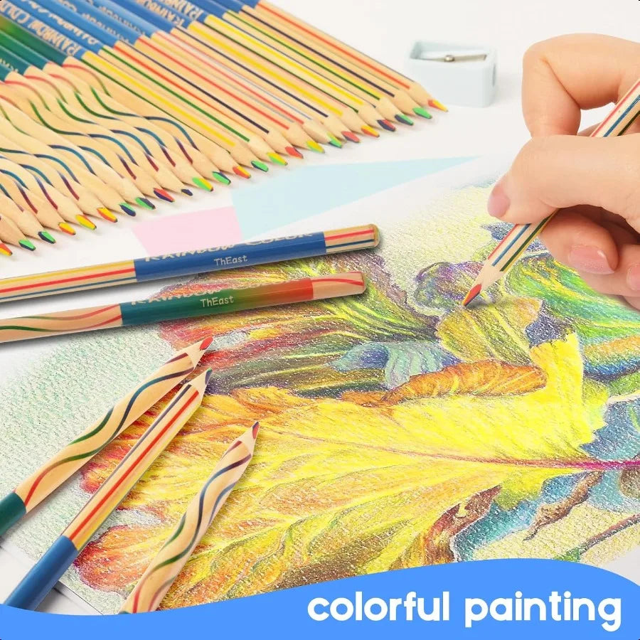 Rainbow pencils party favors 30 pieces 4 in 1 colored for teen girl gifts trendy stuff goodie bags stuffers - united