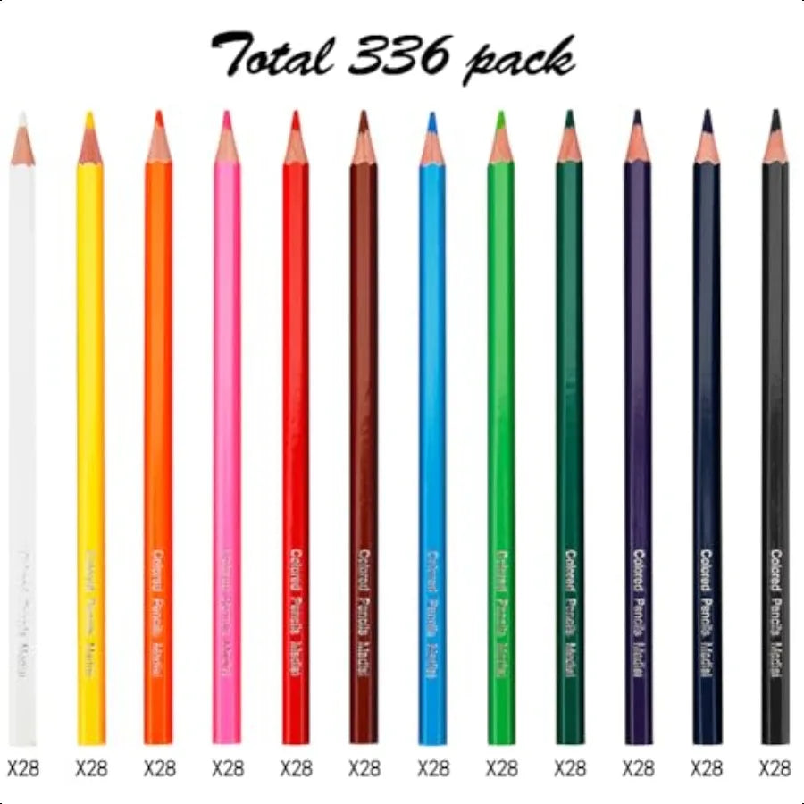 Colored pencils bulk presharpened 12 assorted colors 336 pack - united states - color pencil