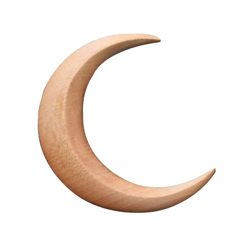 Simple wood moon hair sticks hand carved wooden crescent forks for women long hairpin comb styling fashion accessories