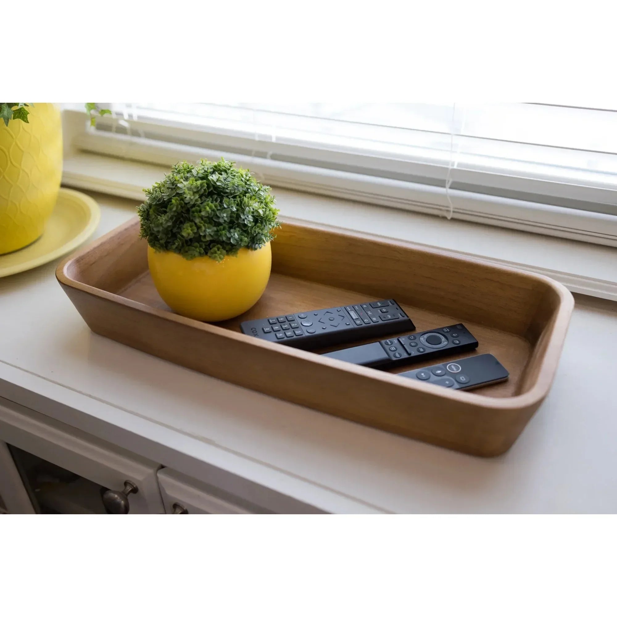 Natural finish acacia wood oval bowl | for serving salad fruit bread dining table centerpiece & kitchen use - united