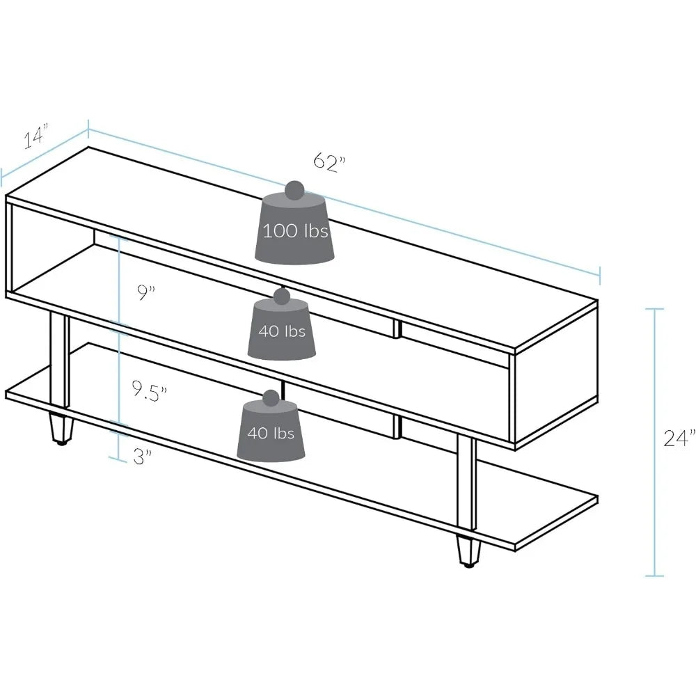 Creek solid wood tv stand natural cherry wooden frame/black beech leg (597-521) - black / united states
