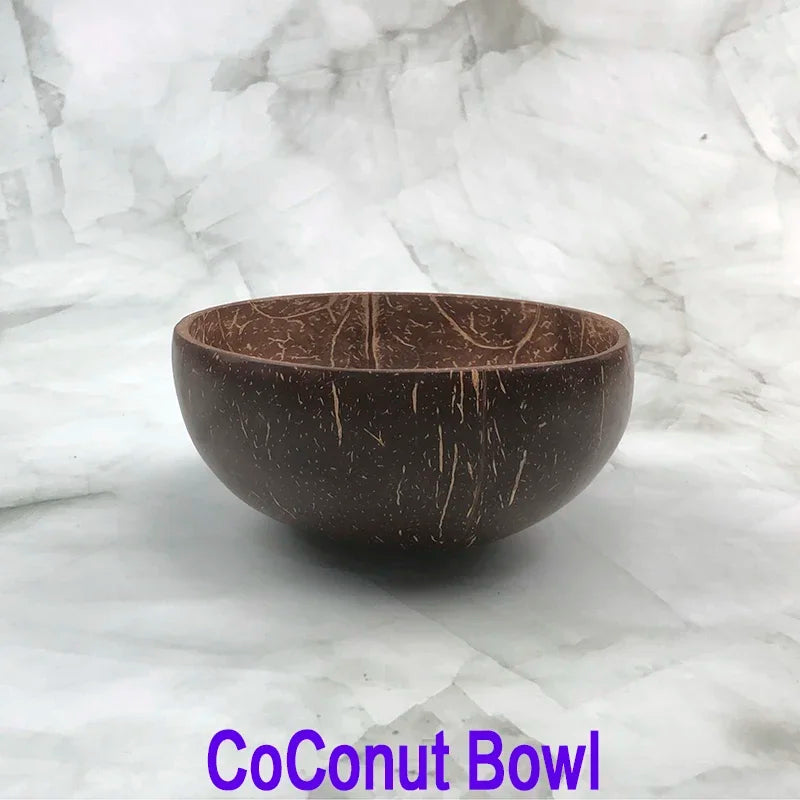 Pure natural coconut wooden bowl spoon kitchenware exquisite craftsmanship rice dessert salad noodle mousse pasta