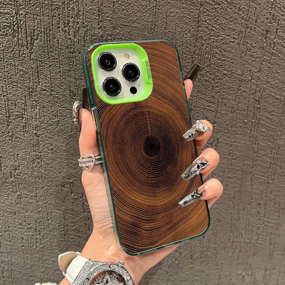 Wooden board plane case for iphone 16 15 14 13 12 11 pro/ max/plus shock-proof rear cover anti-fingerprint - ayl3 / pro