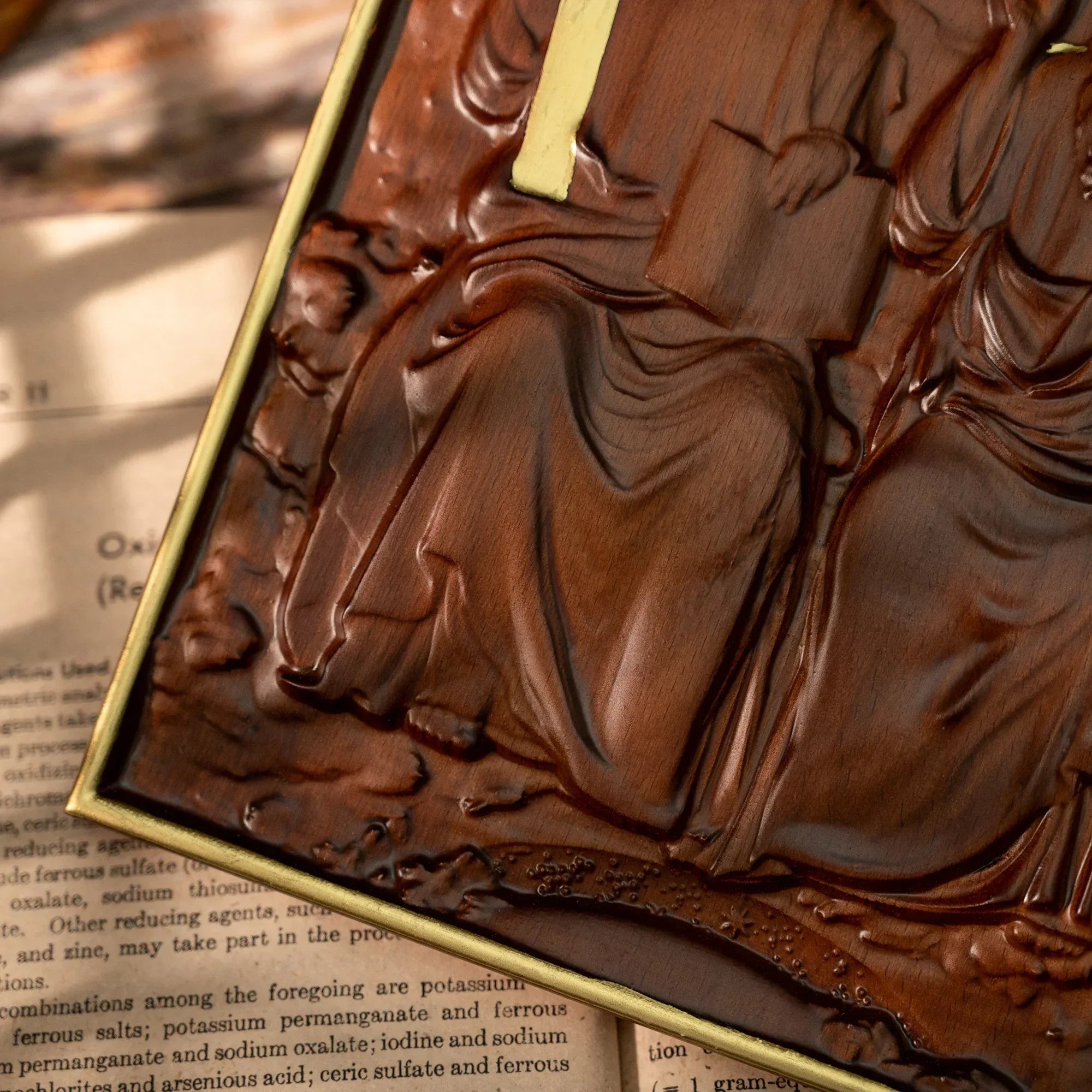 High quality holy trinity wood wall decor catholic religious mural family home - (christian)