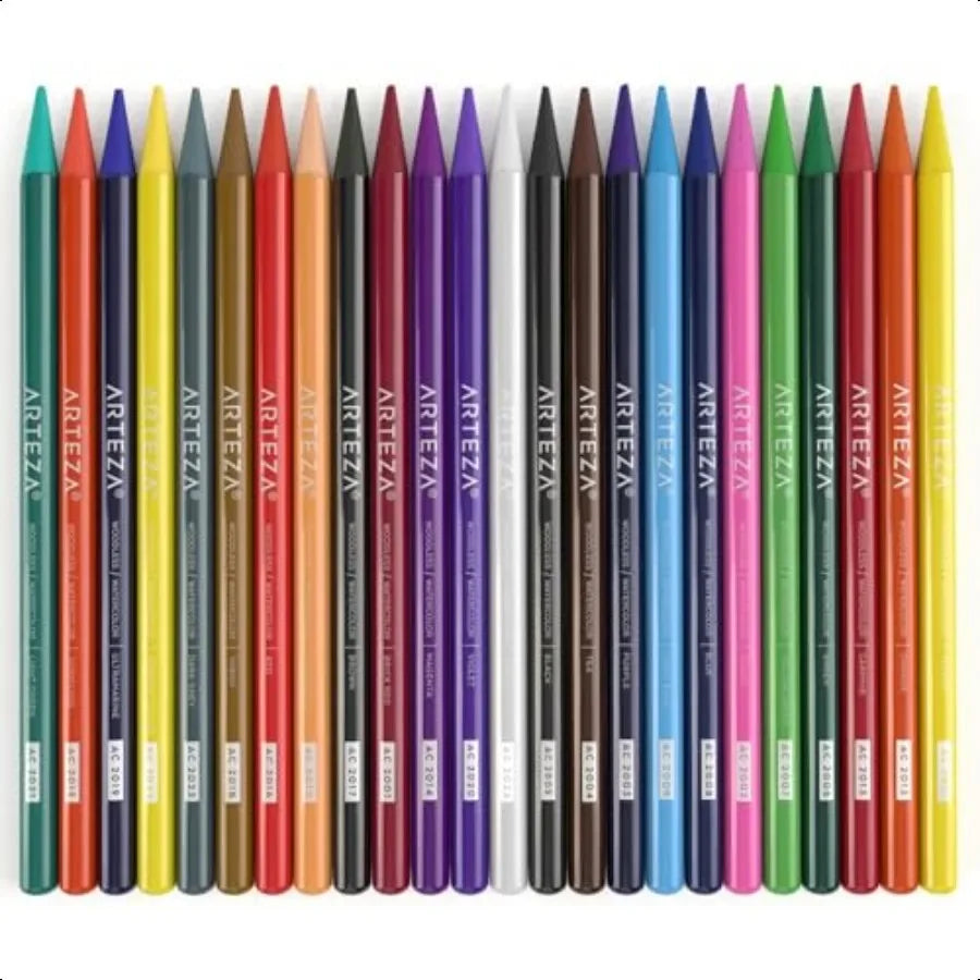 Arteza woodl watercolor pencils 24 drawing colored set for adults art plies blending and layering - united states