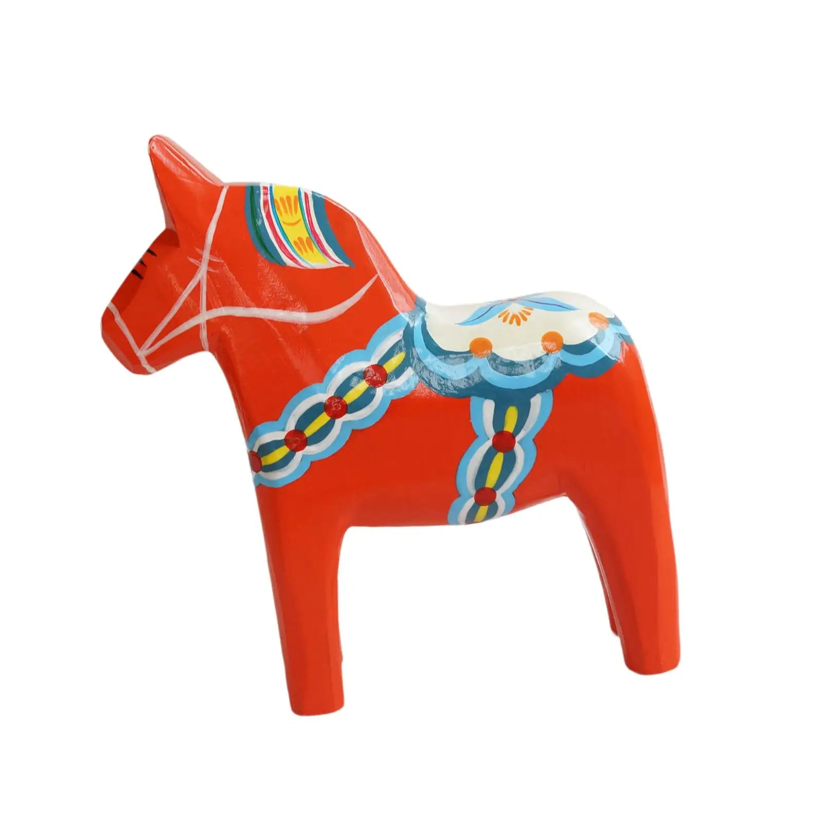 Wood swedish dala horse creative souvenir handicraft animal sculpture ornament for shelf cabinet living room home decor