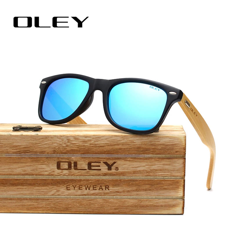 Oley original design bamboo natural wooden handmade sunglasses men polarized eyewear sun glasses for women customizable