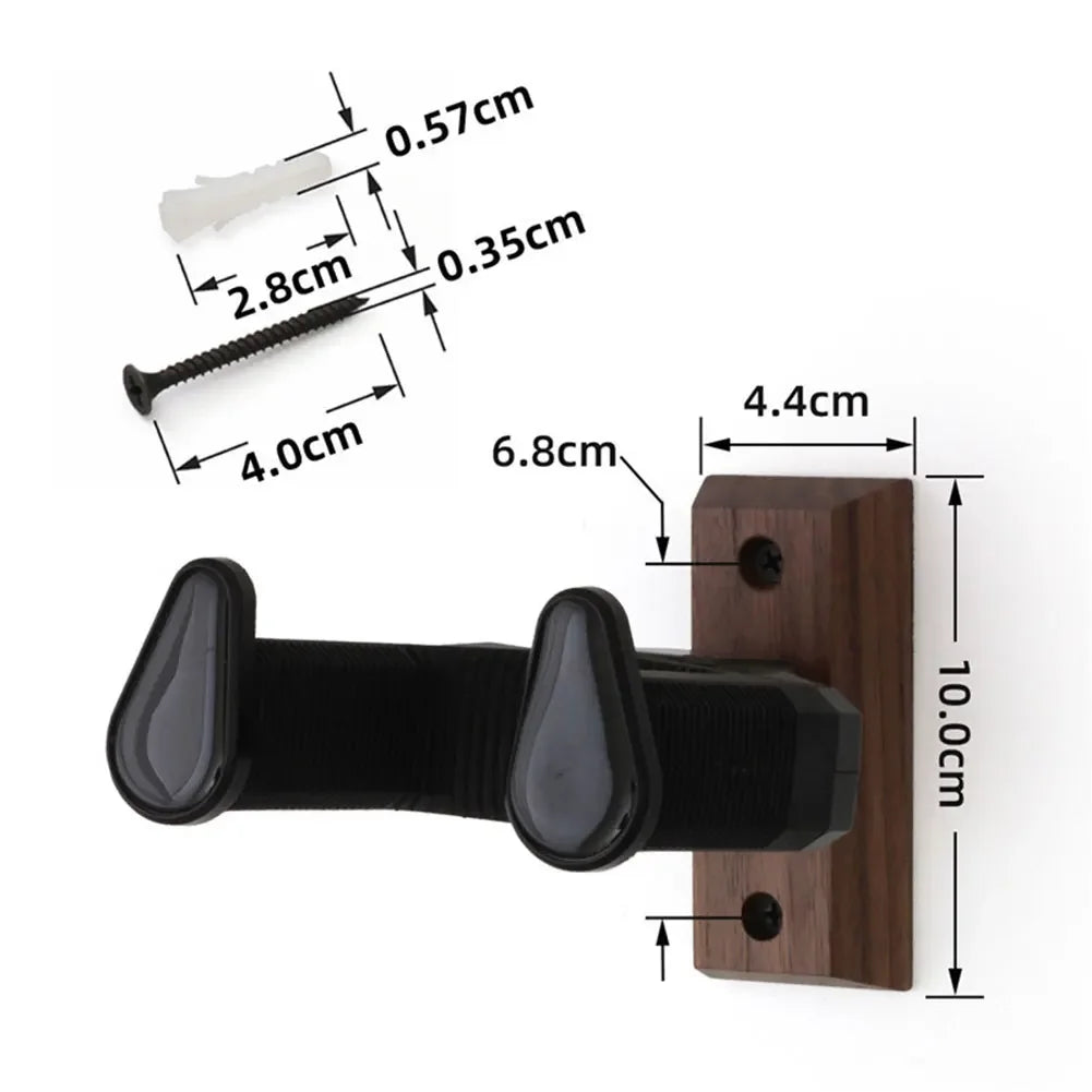 6-1pcs wooden guitar holder stand non-slip display bracket universal wall hanger for electric ukulele bass - 1pcs