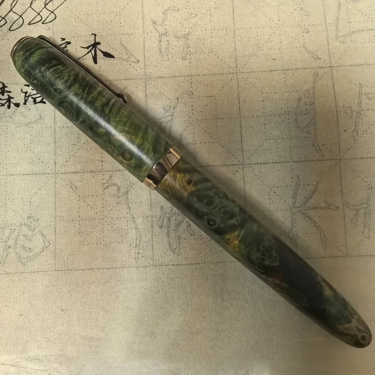 sublime-hongdian-a10-stable-wood-fountain-pen-magnetic-cap-premium-calligraphy-pen-f-blade-nib-writing-gifts-office-supplies