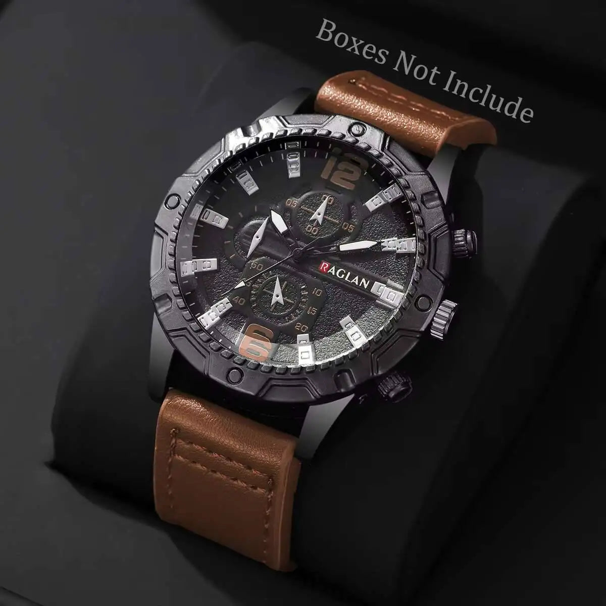 Fashion leather strap men quartz watch casual large dial sports wristwatch for mens clock reloj hombre（without box）