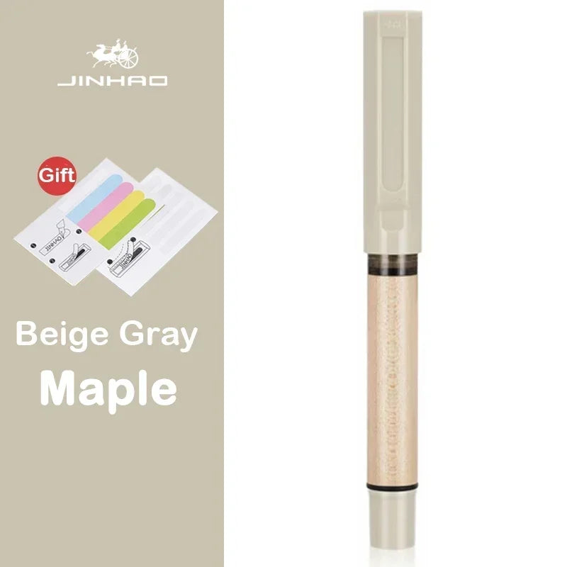 Jinhao 58 wood / scrimshaw fountain pen student f ef nib ink calligraphy stationery school office supplies - series