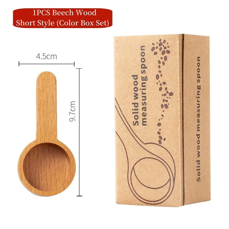 Black walnut coffee measuring spoon,solid wood spoon,several spoons,coffee milk powder quantitative spoon,gram spoon