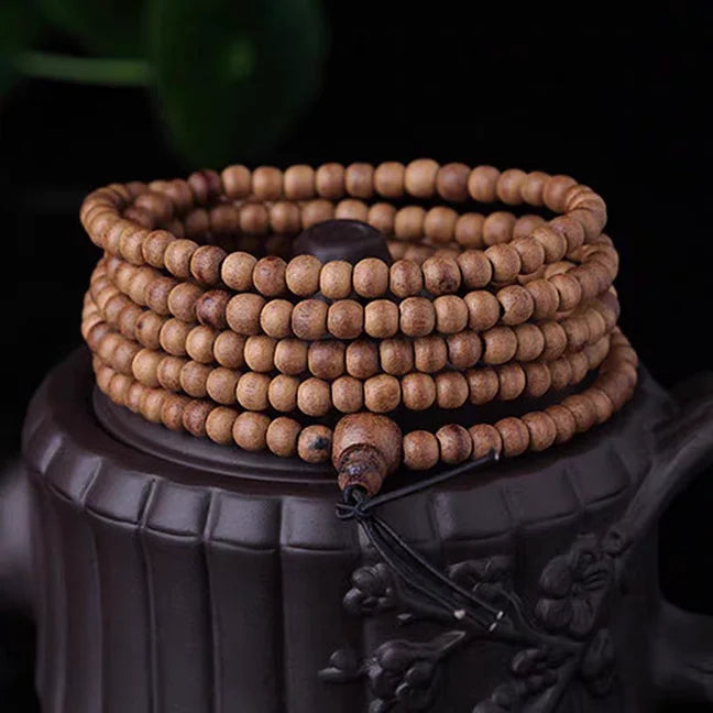 Natural agilawood aloeswood wood bracelet 108 round 6mm women men prayer bead charms stretch crystal aaaaa
