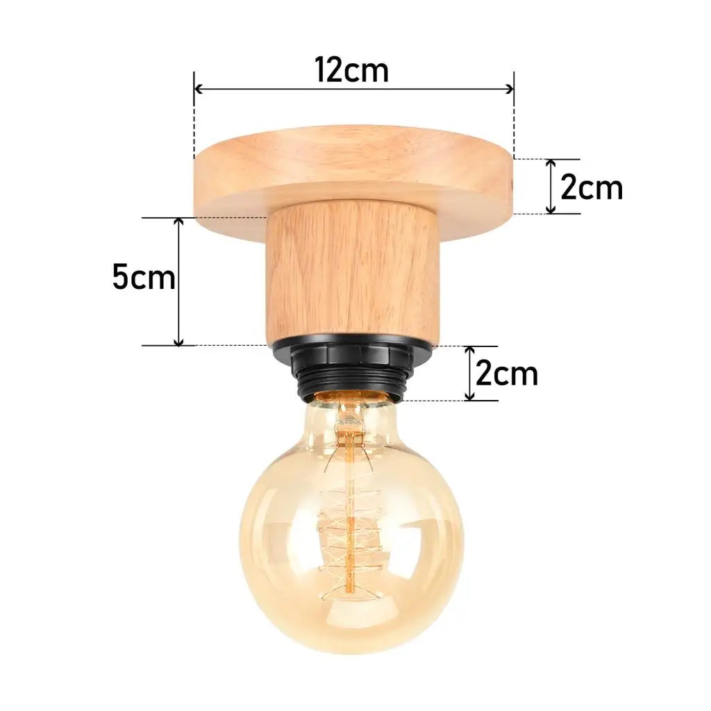 Led e27 ceiling lights vintage industrial wood lamp for kitchen living room bar restaurant wire cage lampshade lighting