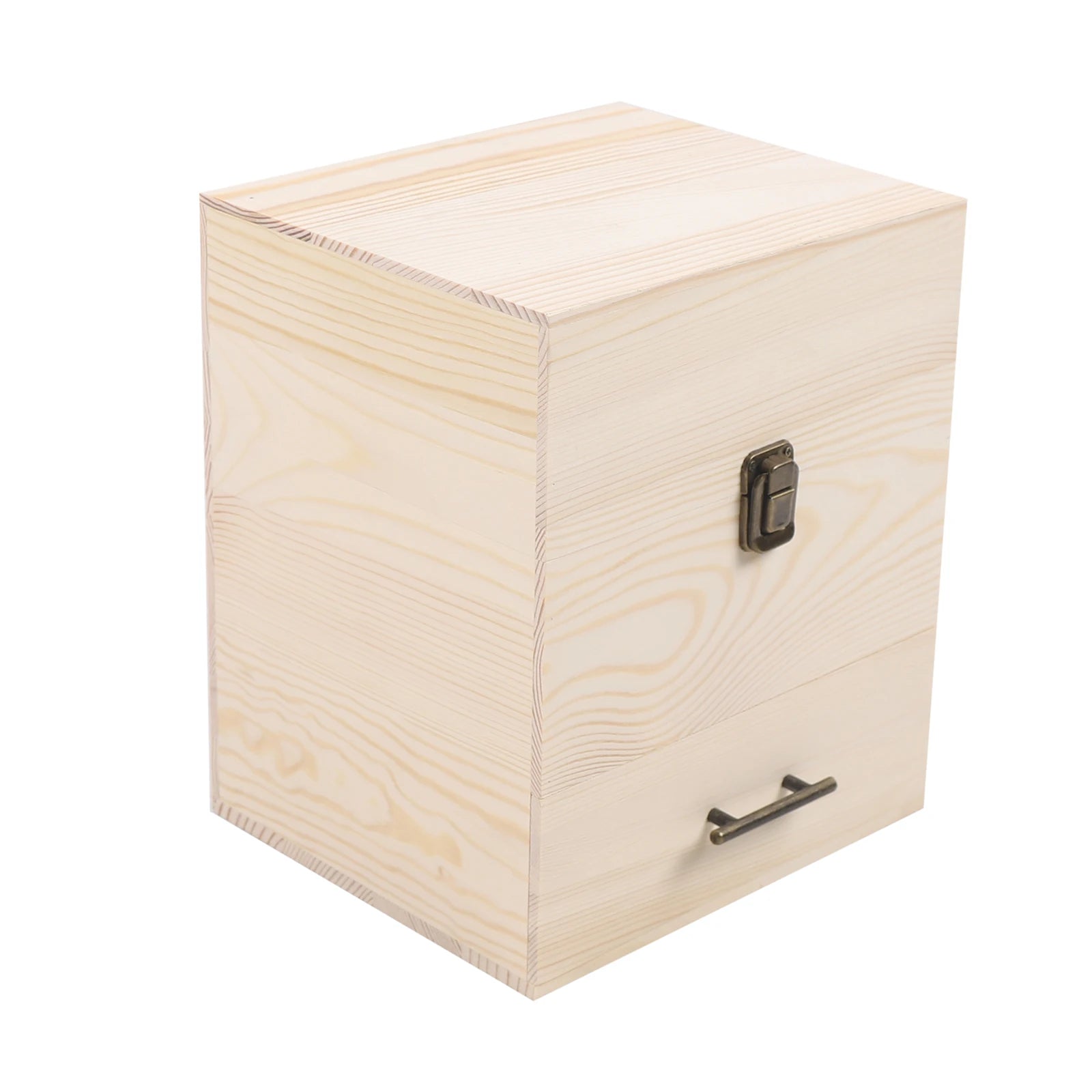Wooden storage boxes case 59 grid level 3 space savings essential oil box large organizers multi-tray organizer - wood