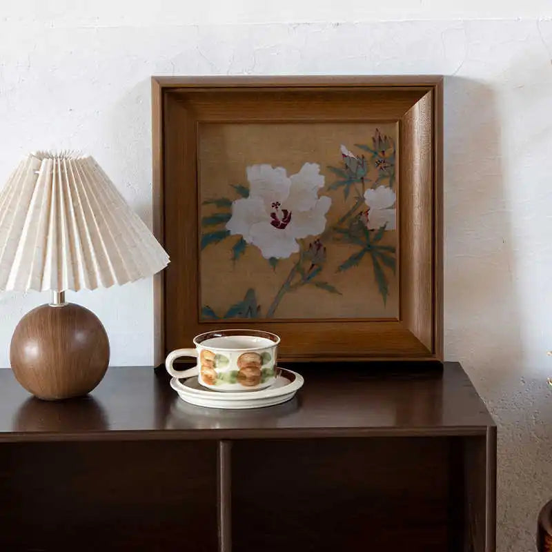 Classic solid wood walnut picture frame vintage european style wall hanging photo for oil paintings and artwork home