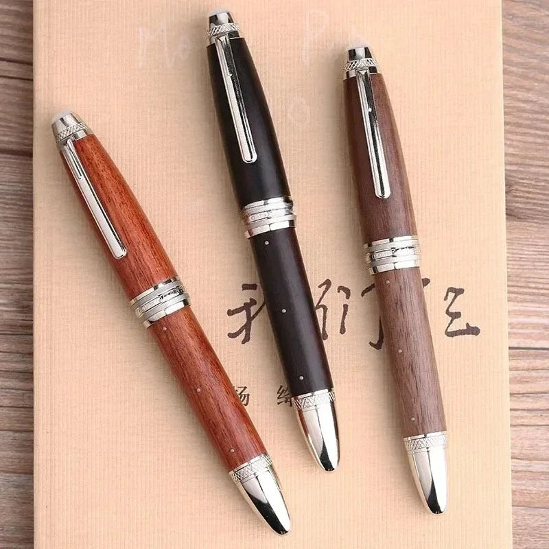 Handmade majohn m1000 wood fountain pen bock/18k nib rivet pearl top office school supplies stationery writing business