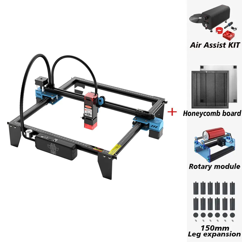 Twotrees tts-10 pro laser engraver tts-55 engraving machine stainless steel logo diy woodwork cutting cnc tools - set 4