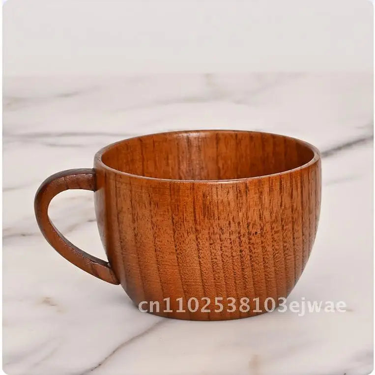 Factory in stock creative large cup round solid wood tea universal insulation wooden price discount