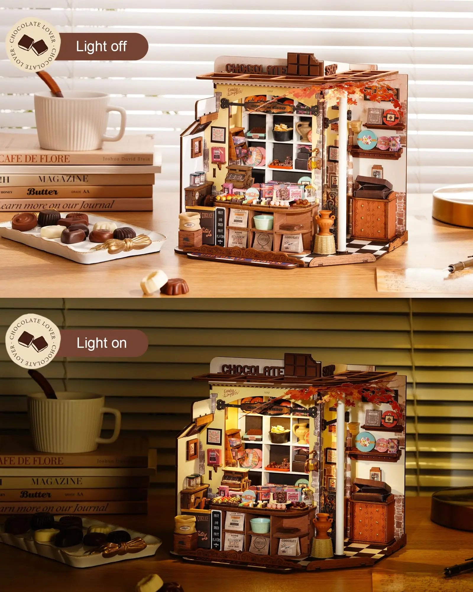 Robotime 3d wooden dollhouse kit unique gift home decoration ornament diy challenging miniature house craft for adults