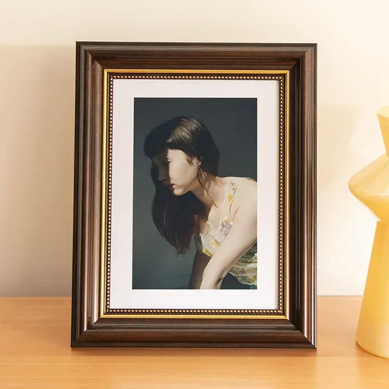 Wooden photo frame stand for kids picture wall hanging living room decor a4 art elegant wood home 6 inch - h